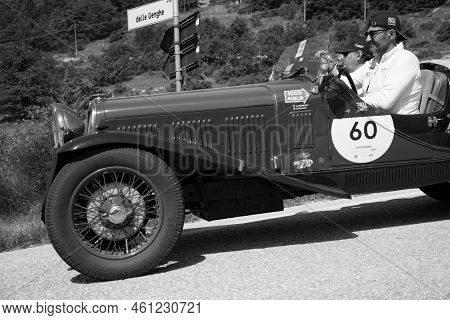 Fiat 514 Mm 1930 On An Old Racing Car In Rally Mille Miglia 2022 The Famous Italian Historical Race