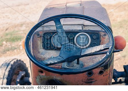 Photo Of A Rural Tractor Without A Cab
