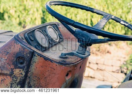 Photo Of A Rural Tractor Without A Cab
