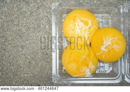 Toddy Palm Cake, It Called Kanom-tarn. Toddy Palm Cake Is A Thai Popular Traditional Dessert In Petc