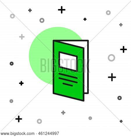 Filled Outline Brochure Template Layout Icon Isolated On White Background. Corporate Business Annual