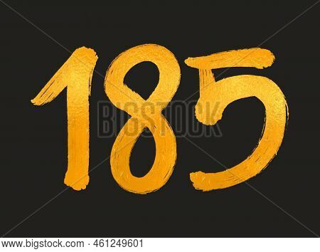 185 Number Logo Vector Illustration, 185 Years Anniversary Celebration Vector Template, 185th Birthd
