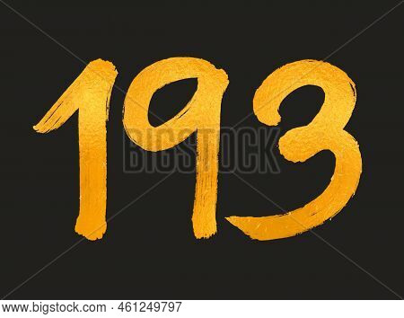 193 Number Logo Vector Illustration, 193 Years Anniversary Celebration Vector Template, 193th Birthd