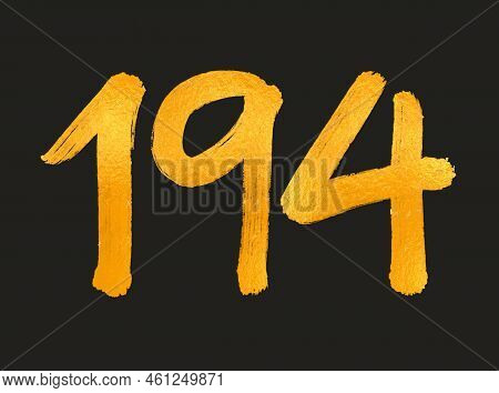 194 Number Logo Vector Illustration, 194 Years Anniversary Celebration Vector Template, 194th Birthd