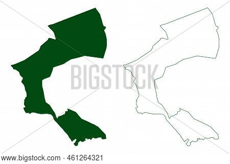 Marquelia Municipality (free And Sovereign State Of Guerrero, Mexico, United Mexican States) Map Vec