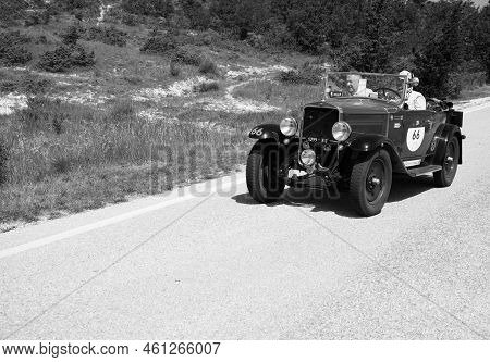 Fiat 514 S 1931 On An Old Racing Car In Rally Mille Miglia 2022 The Famous Italian Historical Race (