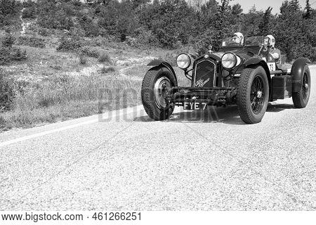 Alfa Romeo 8C 2300 Monza 1933 On An Old Racing Car In Rally Mille Miglia 2022 The Famous Italian His