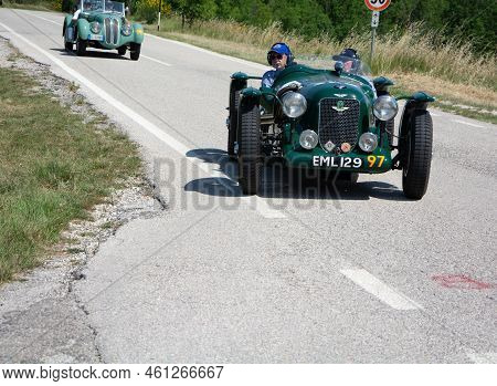 Aston Martin 2 Litre Speed Model Spa Special 1936 On An Old Racing Car In Rally Mille Miglia 2022 Th