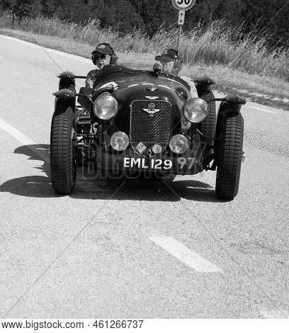 Aston Martin 2 Litre Speed Model Spa Special 1936 On An Old Racing Car In Rally Mille Miglia 2022 Th