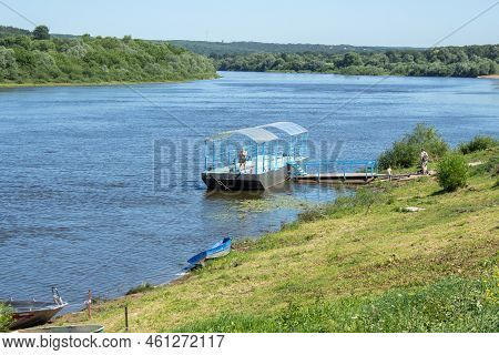 Rural Landscape With Oka River Near Tarusa, Russia