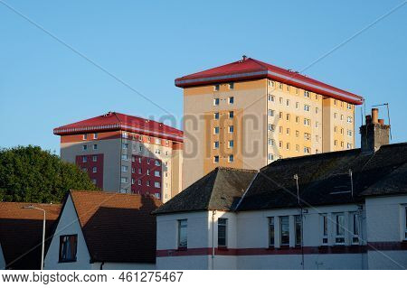 Council Flats In Poor Housing Estate With Many Social Welfare Issues In Linwood