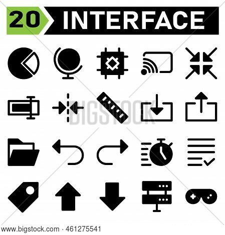 User Interface Icon Set Include Pie, Cart, Info Graphic, Diagram, User Interface, Globe, World, Inte