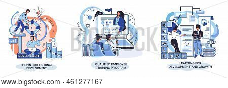 Help In Professional Development. Qualified Employee Training Program. Learning For Software Develop