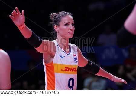 Ankara, Turkiye - June 05, 2022: Schoot Myrthe In Serbia Vs Netherlands Vnl Pool Match In Ankara Are