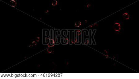 Red Balls And Circles, Water Microbes And Microorganisms, Medicine And Biology, Blood Microscope Clo
