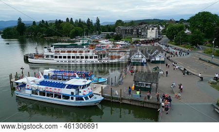 Windermere In The Lake District National Park - Aerial View - Windermere, United Kingdom - August 17