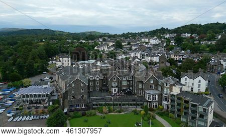 Aerial View Over The Village Of Windermere In The Lake District - Windermere, United Kingdom - Augus