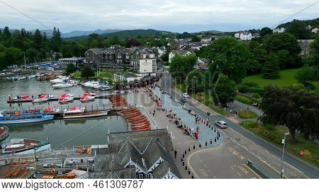 Windermere In The Lake District National Park - Aerial View - Windermere, United Kingdom - August 17