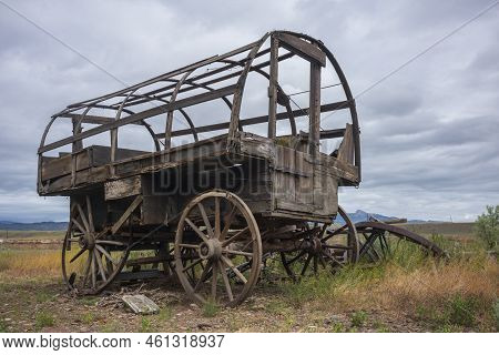 Under Overcast Skies Of Cody, Wyoming Lies The Remnants Of An Old Town From The Days Of The Wild Wes