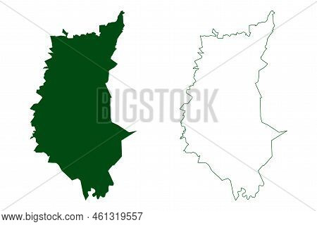 Mochitlan Municipality (free And Sovereign State Of Guerrero, Mexico, United Mexican States) Map Vec