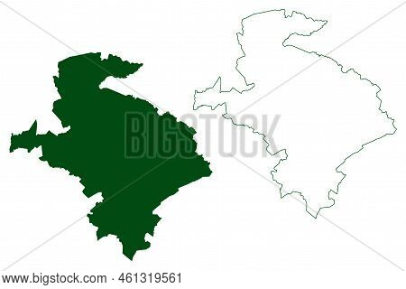 Olinala Municipality (free And Sovereign State Of Guerrero, Mexico, United Mexican States) Map Vecto