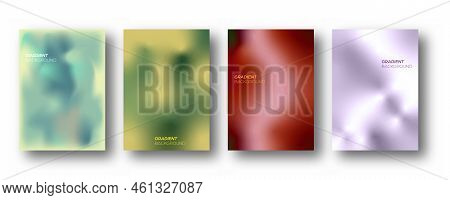 Abstract Color Background With Blurred Gradient. A Collection Of Templates For Covers, Banners, Post