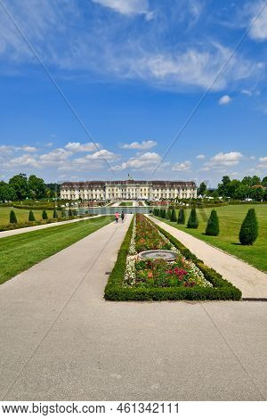 Ludwigsburg, Germany - August 2022: Residential Palace In Ludwigsburg With Baroque Style Garden