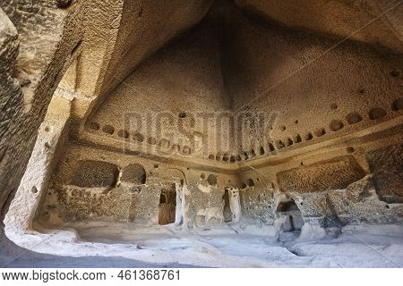 Ancient Church Excavated In The Rock. Ilhara Valley. Selime. Turkey