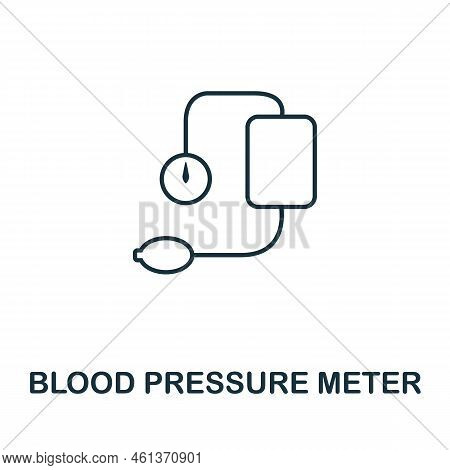 Blood Pressure Meter Icon. Simple Element From Medical Services Collection. Filled Monochrome Blood 