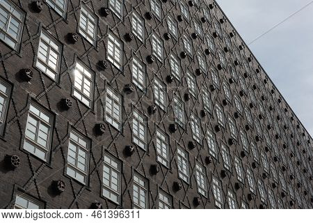 The Outer Facade Of The Sprinkenhof Building In Hamburg