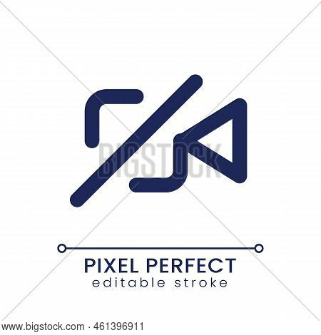 Turn Off Camera Pixel Perfect Linear Ui Icon. Calling Via Messenger. Videotelephony. Gui, Ux Design.