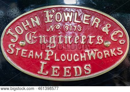 West Bay.dorset.united Kingdom.june 12th 2022.close Up Of The John Fowler And Co Logo On A Restored 