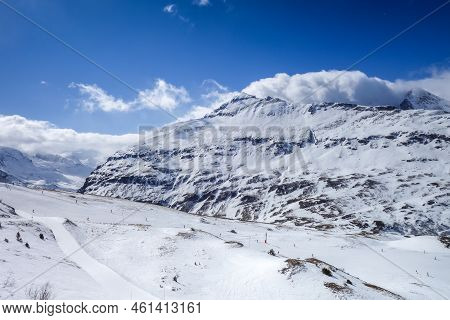 Ski Slopes Of Val Cenis In The Vanoise Park, France