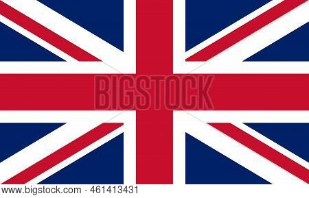 Great Britain, United Kingdom Flag. Union Flag Of 1801. Eps10 Vector Illustration.