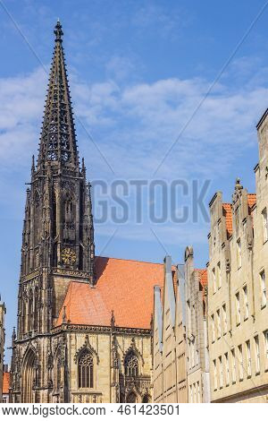 Tower Of The Lamberti Church On The Primzipalmarkt Square In Munster, Germany
