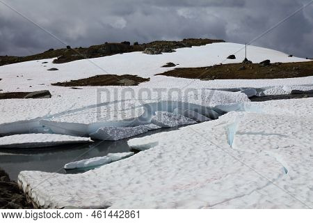 Norway Nature - Jotunheimen Mountains Summer Landscape. Sognefjell Mountain Range.