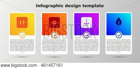 Set Electrolytic Capacitor, Ohmmeter, Electrical Symbol Ground And Leaf Eco. Business Infographic Te