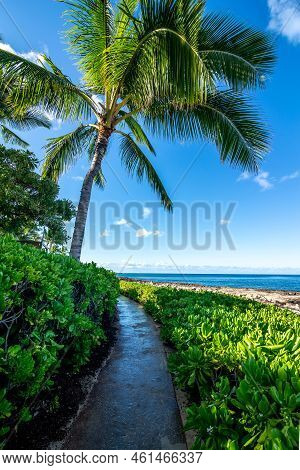 Beautiful Blue Sky And Beach Scenes On Secret Beach Oahu Hwaii