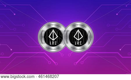 Loopring Virtual Currency Images. 3d Illustrations. Coin Logo.