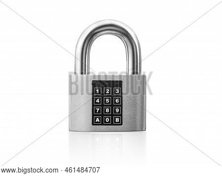 Code Locked Padlock On The White Background. Concept Security