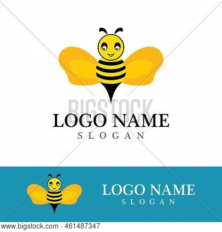 Bee Logo Vector Icon Illustration