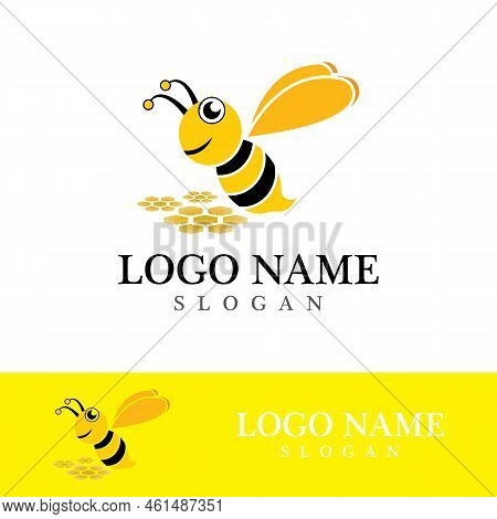 Bee Logo Vector Icon Illustration