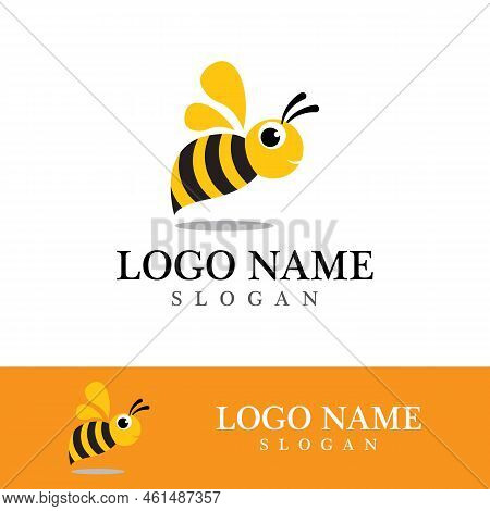 Bee Logo Vector Icon Illustration