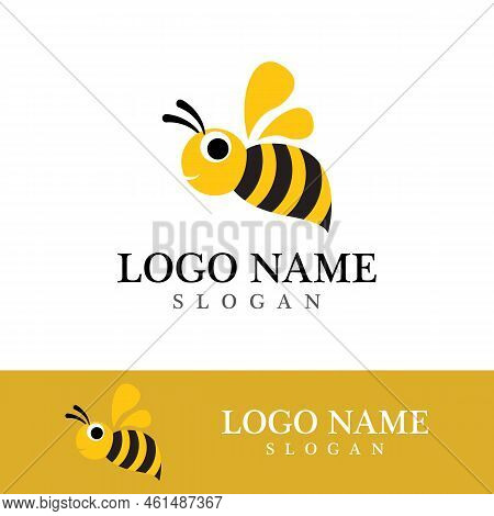 Bee Logo Vector Icon Illustration
