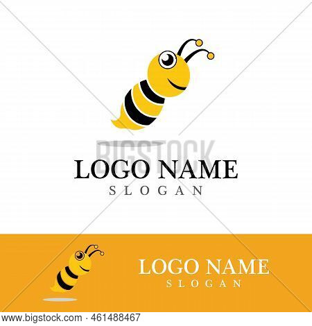 Bee Logo Vector Icon Illustration