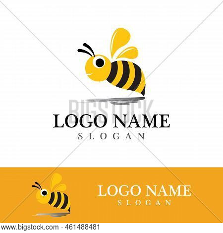 Bee Logo Vector Icon Illustration