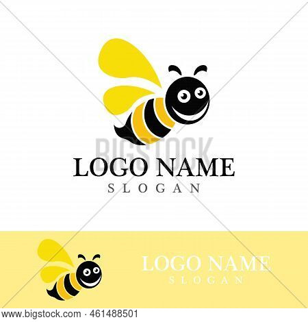 Bee Logo Vector Icon Illustration