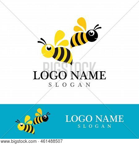 Bee Logo Vector Icon Illustration