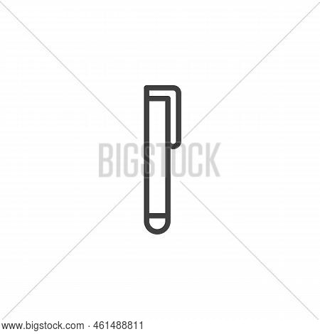 Phone Stylus Line Icon. Linear Style Sign For Mobile Concept And Web Design. Stylus Pen Outline Vect