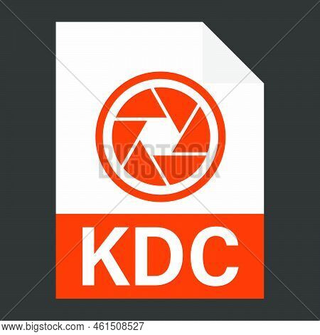 Modern Flat Design Of Kdc File Icon For Web. Simple Style